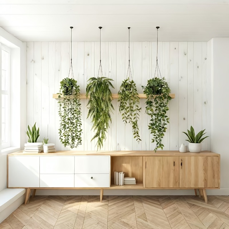 String Of Pearls Plant - 4개입 걸이형 녹색 식물 세트, 웨딩,