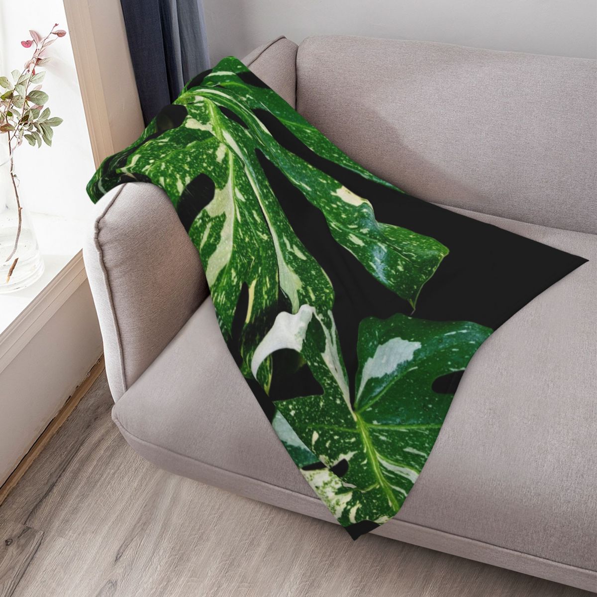 몬스테라 타이 별자리 무늬 담요, 아기용 소파, 고급  - Monstera Thai Constellation 리뷰 및 가격